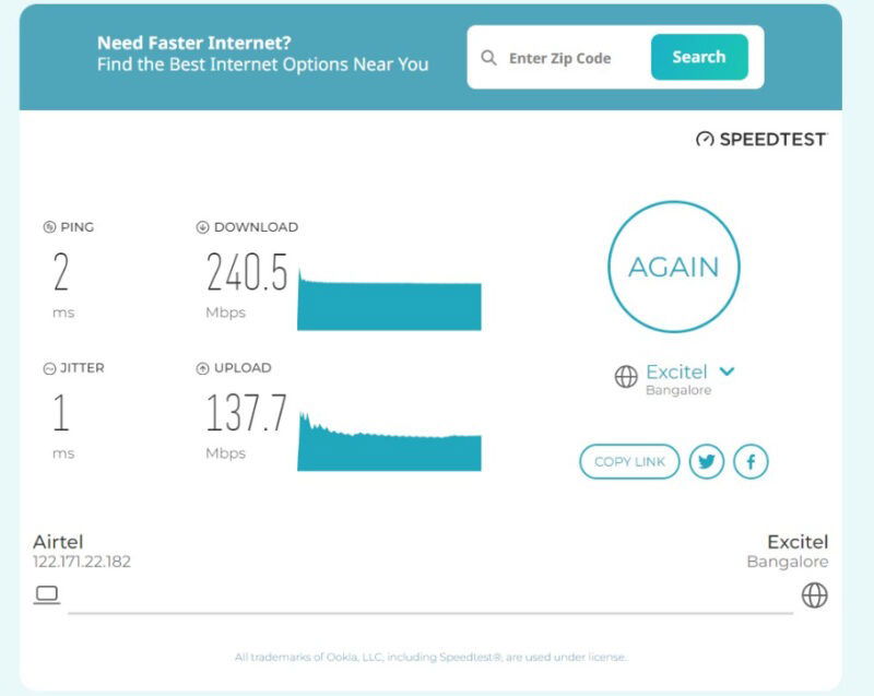 أفضل مواقع اختبار سرعة الإنترنت Testmyspeed
